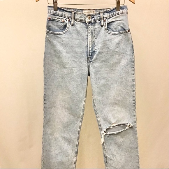 Abercrombie 6 (28) Ankle Straight Ultra High Rise Curve Love Jeans Women - Picture 5 of 11